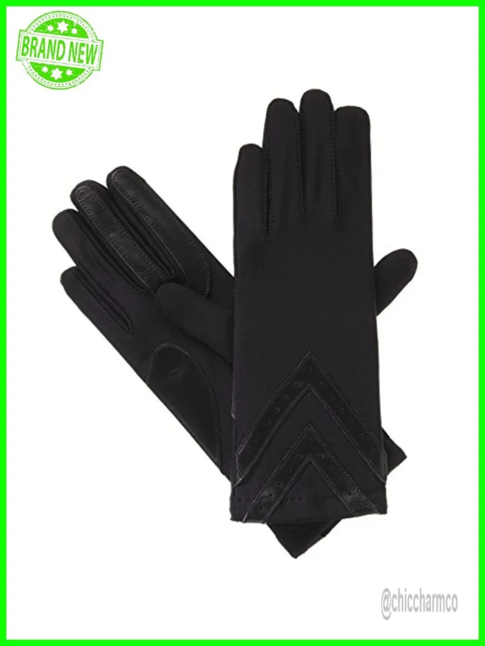 Spandex Touchscreen Cold Weather Gloves Fleece Lining Chevron